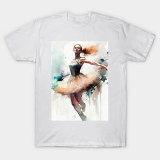 Ballet dancer watercolor art T-Shirt